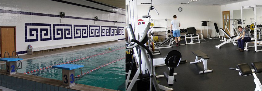 Gym, swimming pool